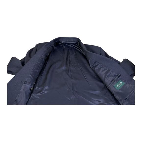 Lauren Ralph Blazer Men Size 46R Blue Classic Fit 100% Wool Coat READ - Picture 14 of 16